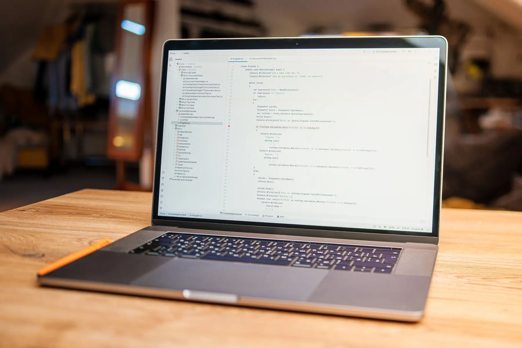 Desenvolvimento de site em notebook